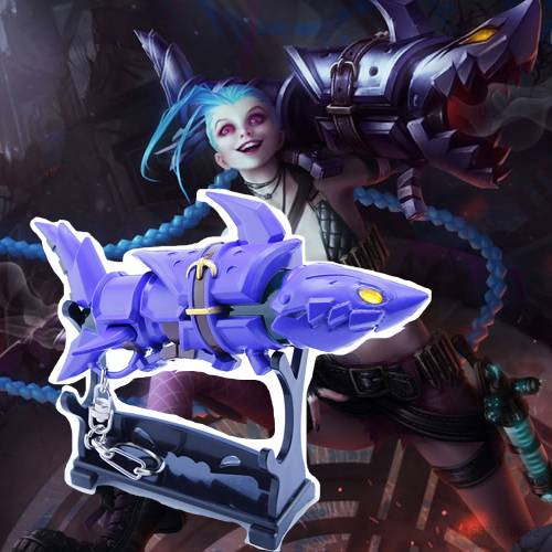 Móc khóa hình vũ khí 13CM LOL phong cách Anime Arcane JInx