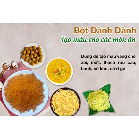 Bột dành dành nguyên chất 100g