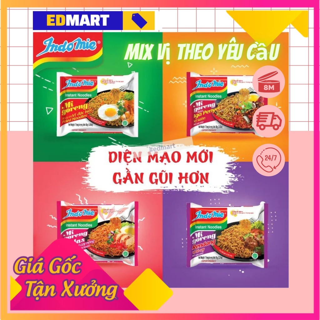 [SIÊUHOT] Thùng 40 Gói Mì Xào Khô Indomie Mi Goreng Đủ 5 Vị | BigBuy360 - bigbuy360.vn