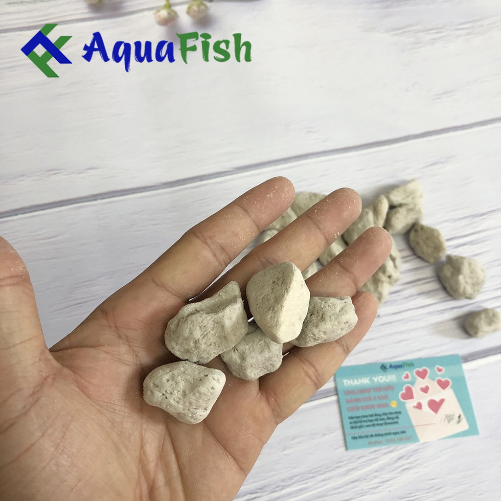Nham Thạch Trắng - Đá Lông Vũ 1kg ( vật liệu lọc nước bể cá)