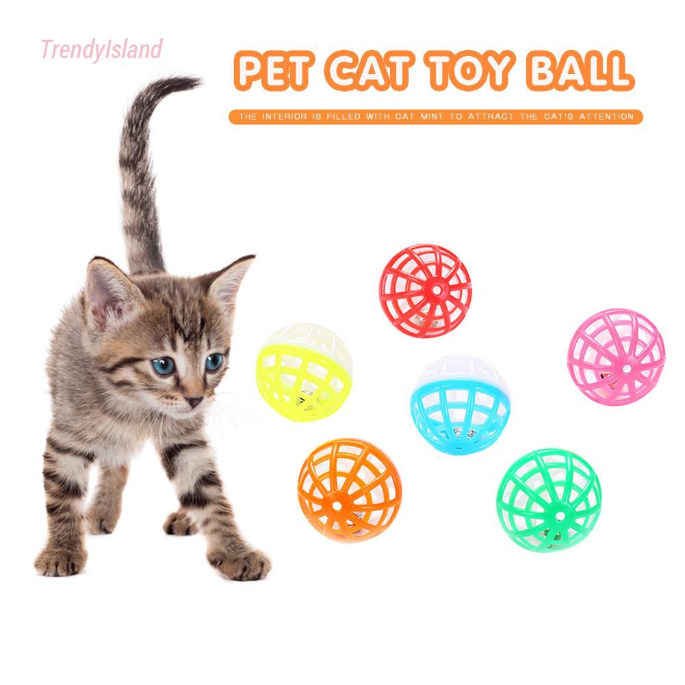 Funny Interactive Pet Playing Hollowed Bell Toy Cat Training Scratch Rattle Ball for Pet Supplies