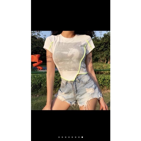 Croptop viền 911