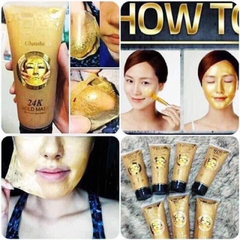 TUÝP GEL LỘT NẠ VÀNG 24K GOLD,  MẶT NẠ VÀNG THÁI LAN LÀM TRĂNG DA SẠCH MỤN