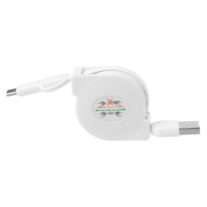 Dây Cáp Sạc Micro USB + Type C 2 Trong 1 Rút Được Tiện Dụng Cho Điện Thoại Android