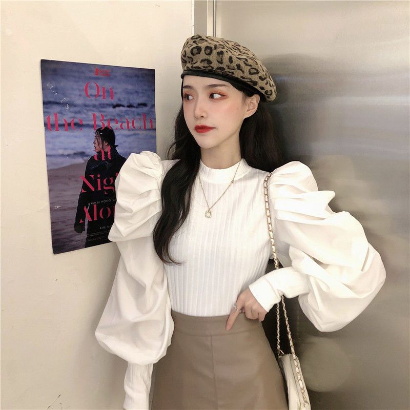 Áo len ôm body tay bồng cách điệu siêu xinh🥰😍😍😍