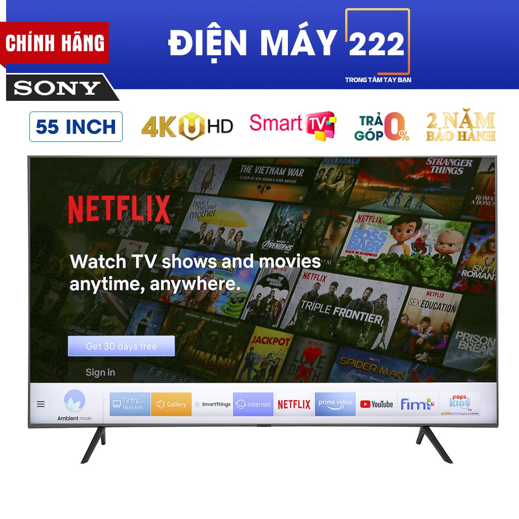 [Freeship HN] Android Tivi Sony 4K 55 inch KD-55X8500G Mẫu 2019  hàng chính hãng