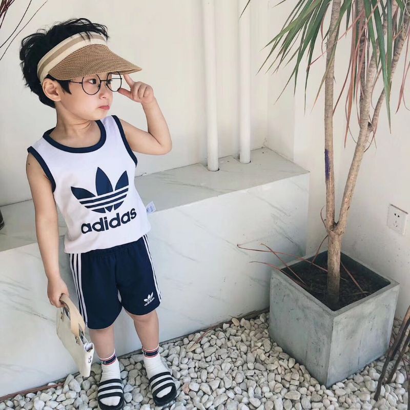 Bộ hè ba lỗ adidas cho bé gái và bé trai, bộ ba lỗ bé trai, bộ thun hè bé trai, quần áo hè bé trai