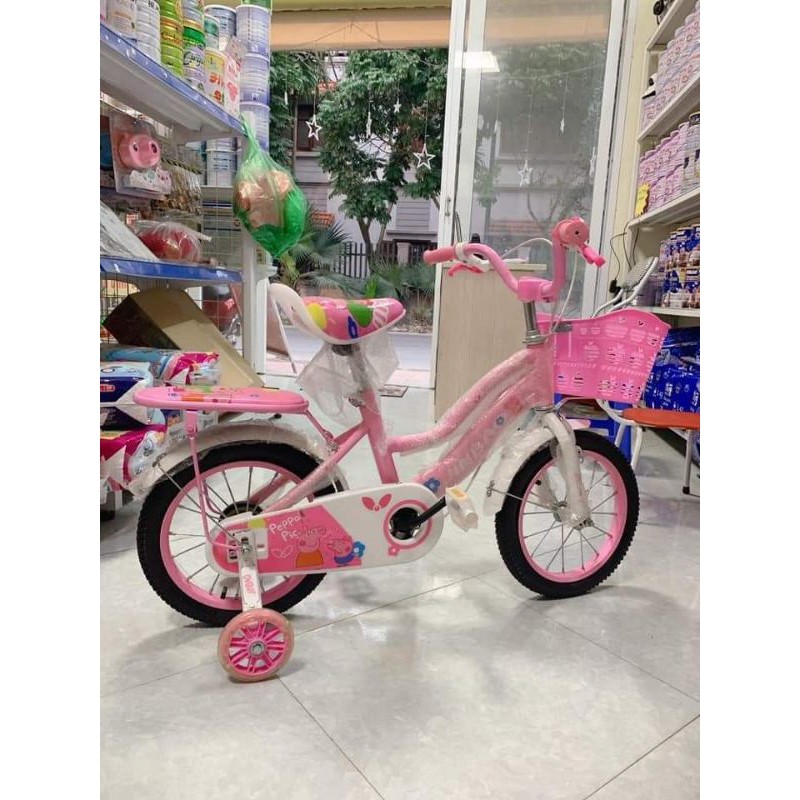 Xe đạp về nhiều hình : heo Peppa, hình bé gái, công chúa...cho bé gái size 16 18 inch