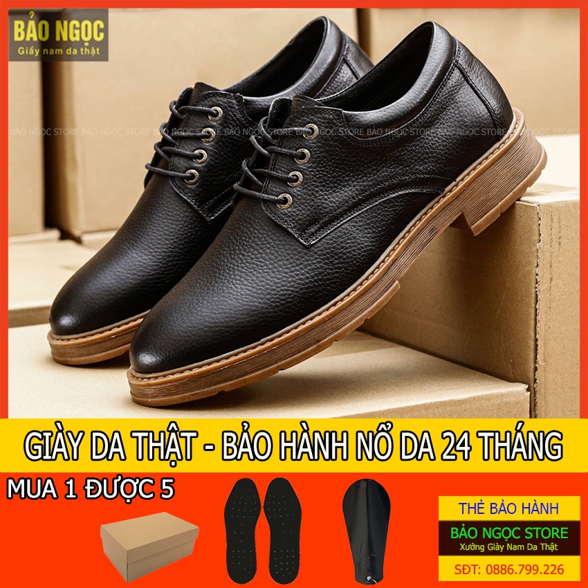 Giày Da Nam Cao Cấp Cực Cá Tính - Da Bò Thật Mềm Mại - Cột Dây Phong Cách Trẻ Trung Mạnh Mẽ - Mã Dr116