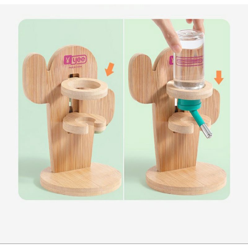 Giá đỡ Cactus và bình 120ml chống rỉ nước cho hamster