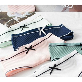 (Được mua 10)Quần Lót Cotton Tăm Cạp Nơ