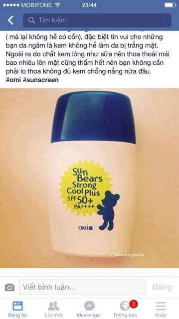 Kem chống nắng Omi Sunbear | BigBuy360 - bigbuy360.vn