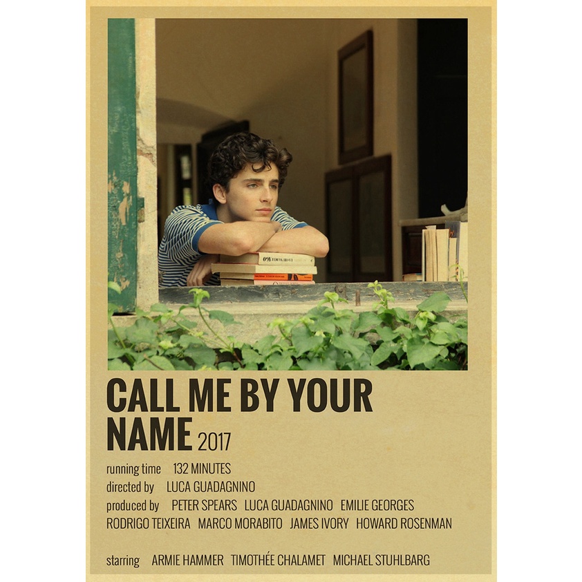 Sticker Áp Phích Phim Call Me By Your Name / Pulp Fiction Nghệ Thuật DIY Dán Tường Trang Trí Quán Cà Phê / Bar / Quà Tặng