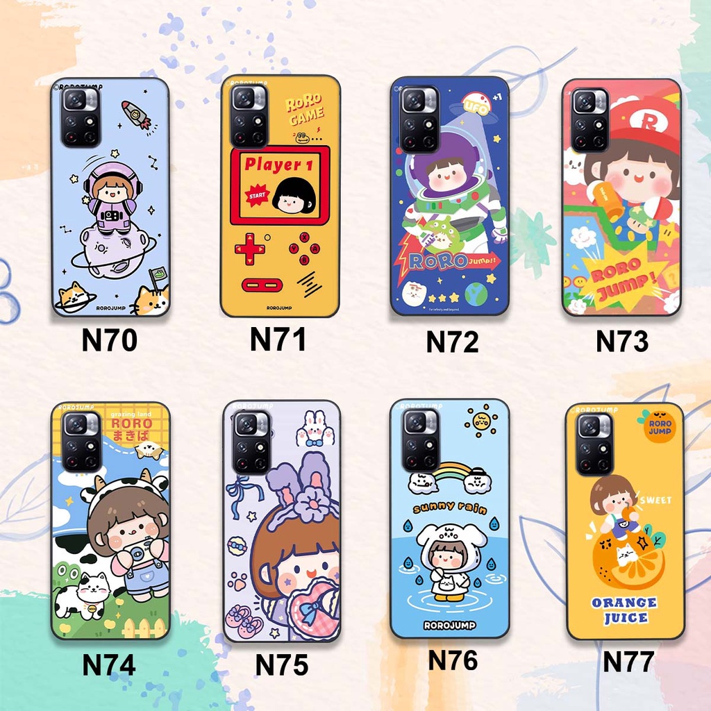 Ốp Xiaomi Redmi Note 11 / Note 11S / Redmi Note 11 Pro 5G in 3D Roro Jump dễ thương