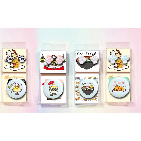 tai nghe trứng gudetama kèm hộp TNI24 có hộp hình tai thỏ KN-842 tai nghe dễ thương