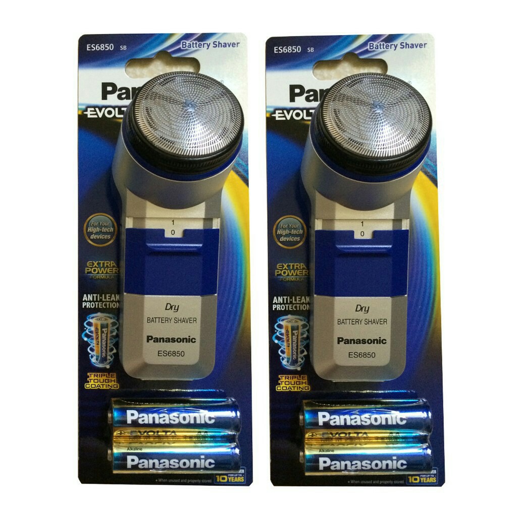 Combo 2 Máy Cạo Râu Panasonic ES6850 Kèm 2 Pin AA EVOLTA