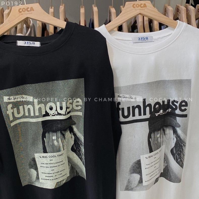 Áo Thun Tay Lỡ 3158- Áo Phông Cotton Nam Nữ Unisex - Oversize Form Rộng Phong Cách Ulzzang  Hình Cô Gái Funhouse