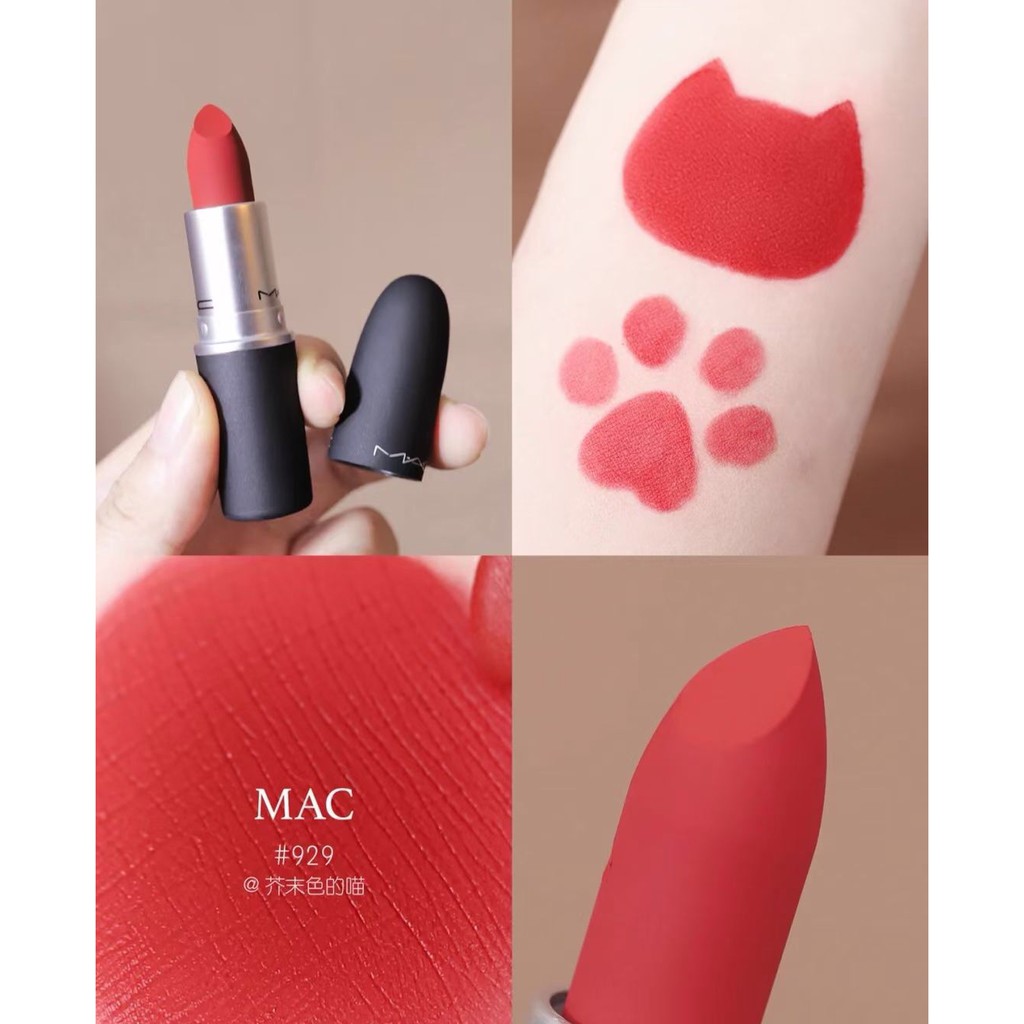 Son Mac Chính Hãng, Son Mac Limited Powder Kiss Lipstick, Rettro Matte Ruby Woo/Lady Danger, Full Size 3g đủ màu có bill