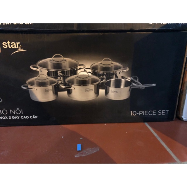 Bộ nồi fivestar 5 oval vung kính-inox 304