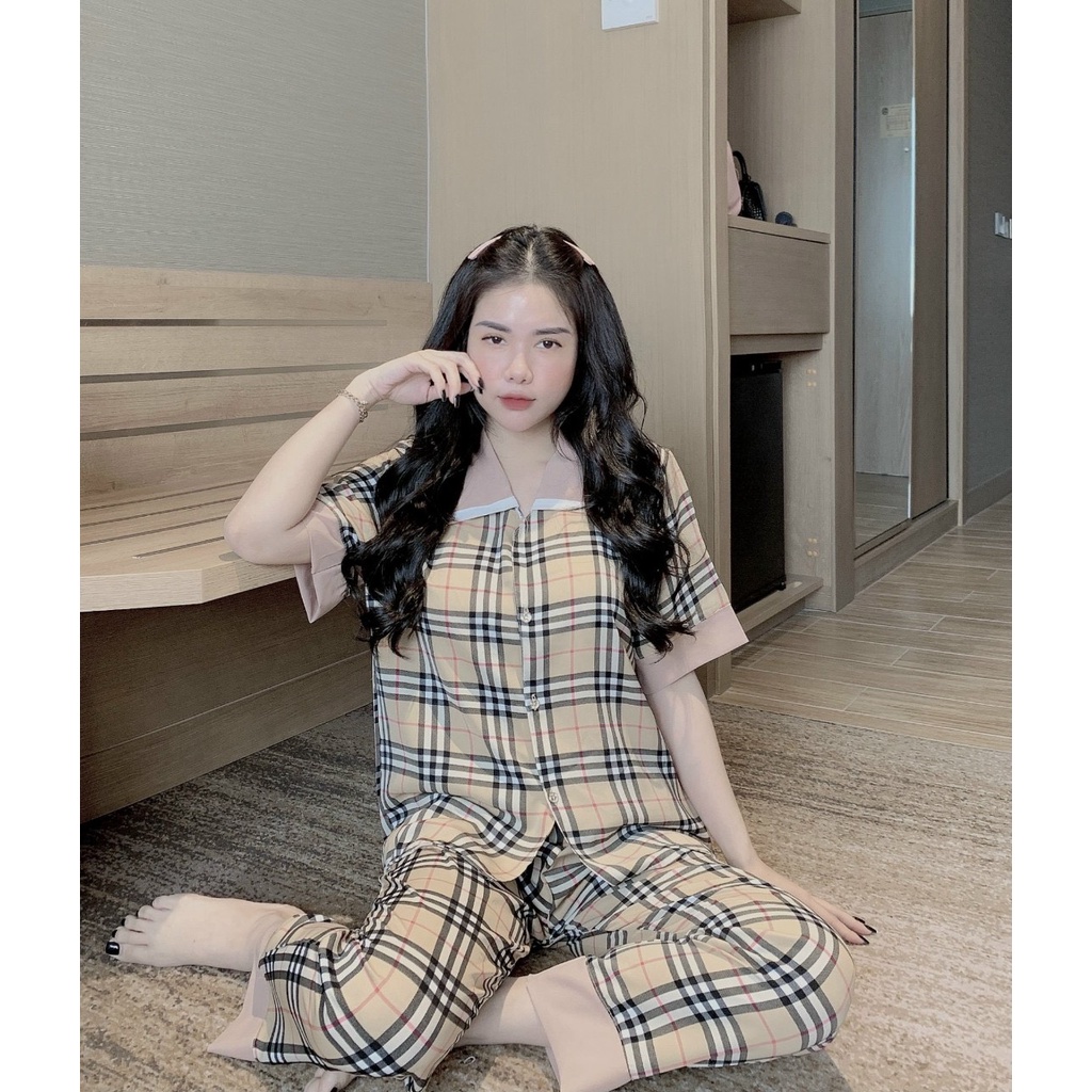 Đồ Ngủ Nữ, Pijama, Lụa Mango, bộ đồ nữ Tay Cộc, Quần Dài, đồ bộ mặc ở nhà, thời trang hiện đại cao cấp dành cho chị em