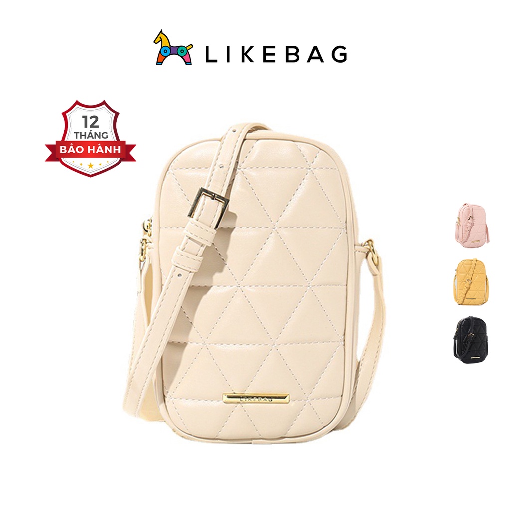 Túi đeo chéo nữ LIKEBAG vân trám kiểu dáng mini trẻ trung 215XK2155 - LIBAGI