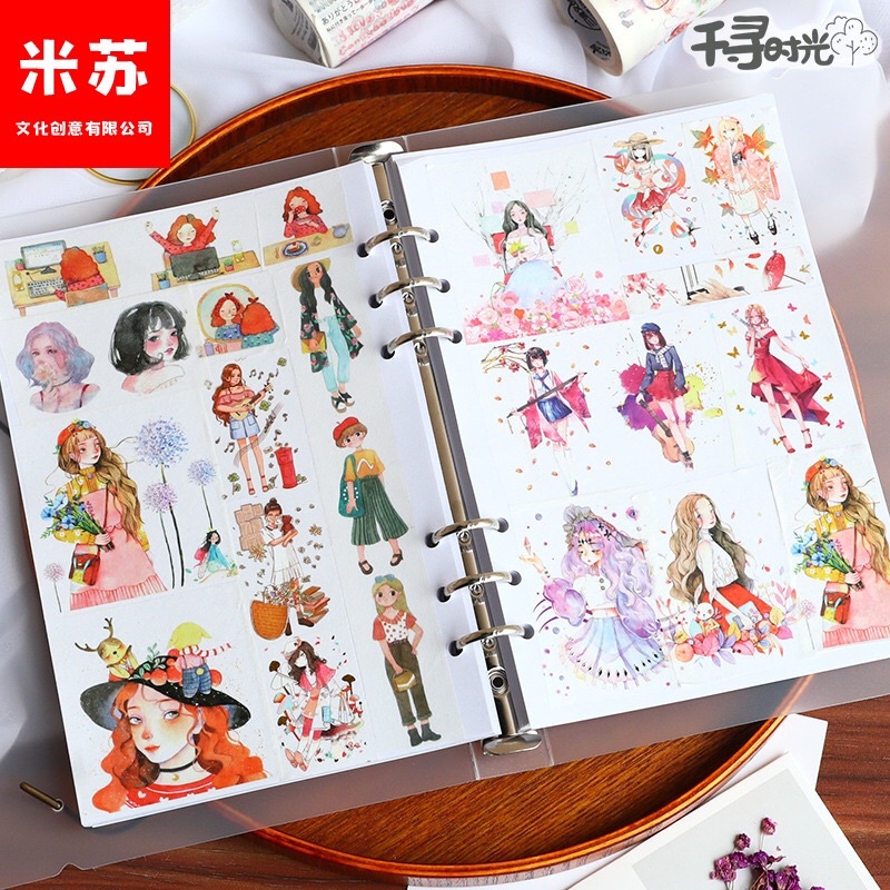 Sổ còng bìa nhựa cứng lưu trữ,chiết sticker tháo dời được A4/A5/A6 tặng thêm 2 dây chun giữ sổ