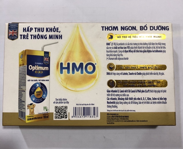 Sữa Pha Sẵn Optimum Gold 180ml (1lốc x 4hộp)