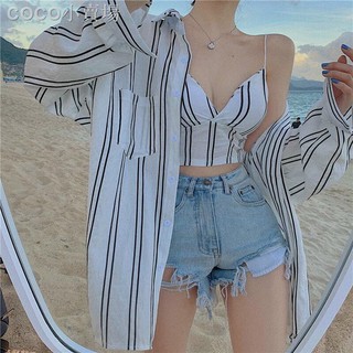 SET SƠ MI KẺ SỌC + ÁO 2 DÂY