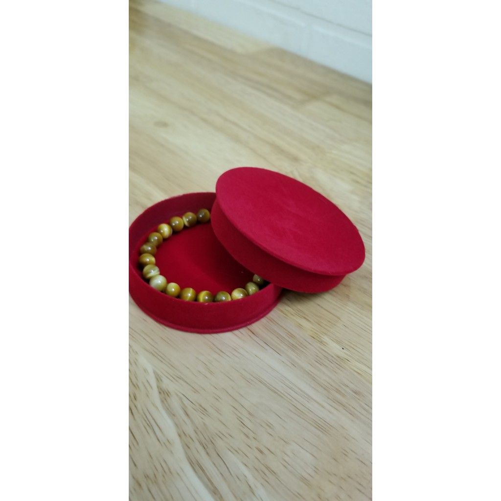 100 hộp nhung đỏ đựng vòng tay đựng chuỗi đá phong thủy đựng quà đường kính 8,5cm | BigBuy360 - bigbuy360.vn