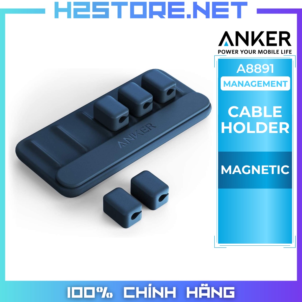 Bộ giữ cáp sạc để bàn ANKER Magnetic Cable Holder - A8891