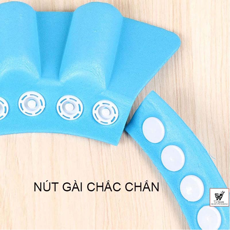 Mũ gội đầu chắn nước bảo vệ tai cho bé từ 0 - 6 tuổi, có thể điều chỉnh vòng đầu