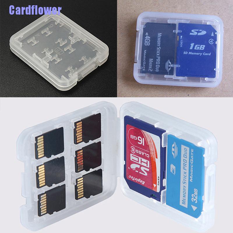 (Hàng Mới Về) Hộp Đựng Thẻ Nhớ Micro Sd Tf Sdhc Mspd 8 Ngăn Giá Đỡ