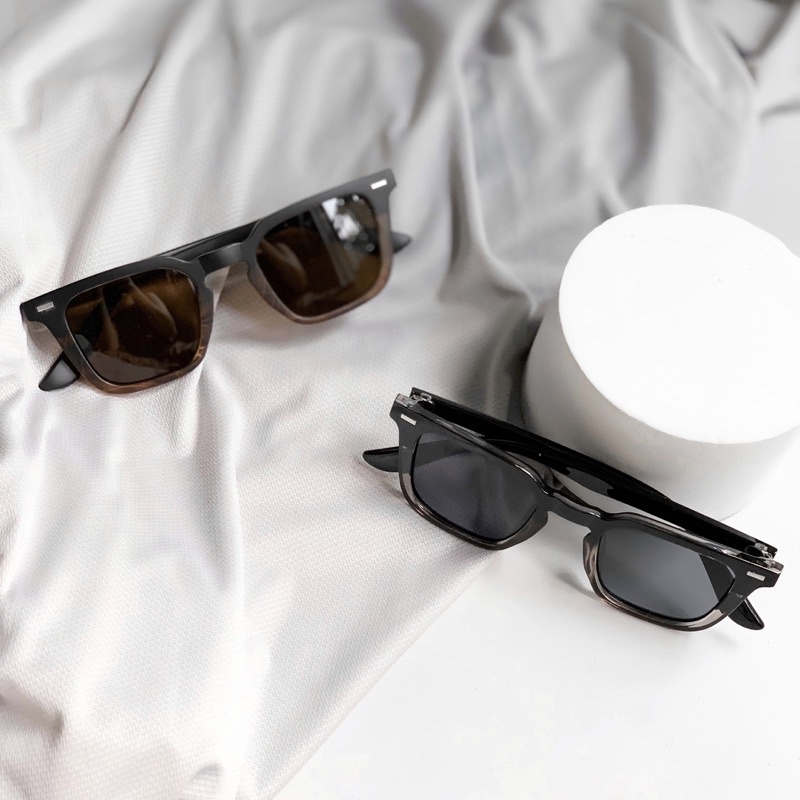 Kính Mắt Nam Nữ AHSTOREE Mắt Vuông Chống UV400 dáng cơ bản dễ đeo màu sắc thời trang