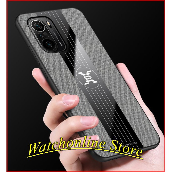 Ốp lưng Xiaomi Redmi K40 / K40 Pro / Mi 11 họa tiết vải jean kẻ sọc cao cấp
