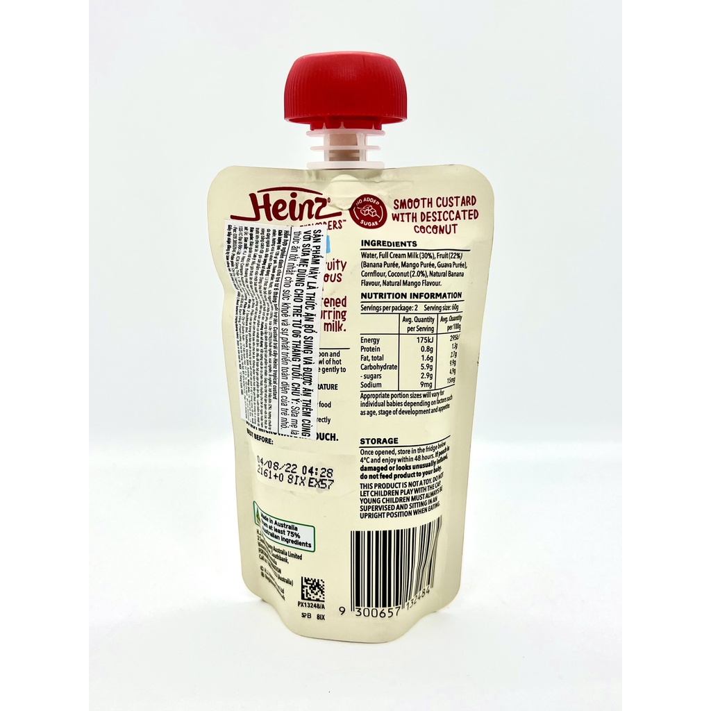 Túi Custard Trái Cây HEINZ 120g