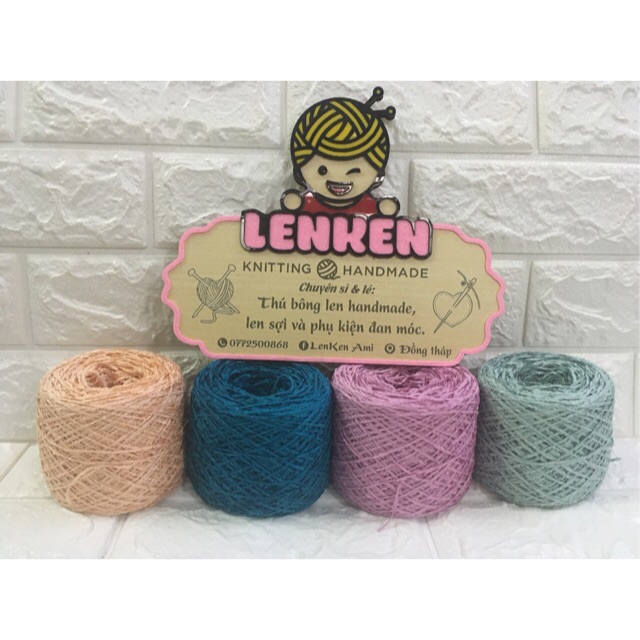 (32)Len nhung lạnh sợi 1mm cuộn 100g