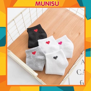 Set 5 đôi tất vớ nữ hình trái tim cổ ngắn TN07.
