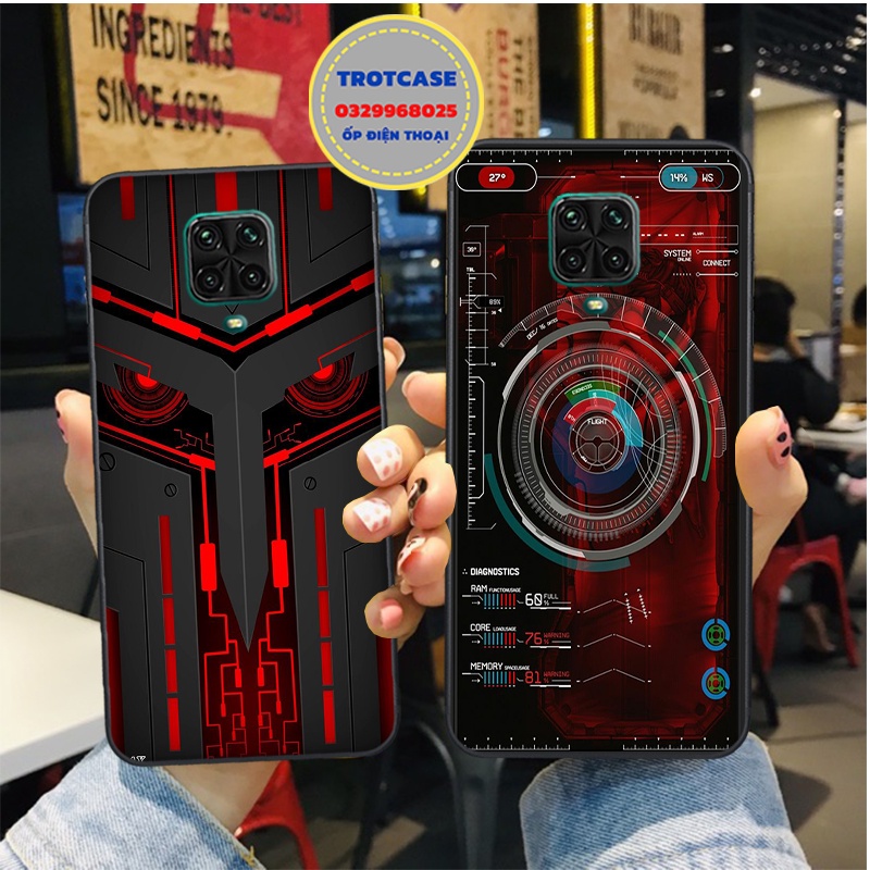 Ốp lưng điện thoại Redmi Note 9 - Redmi Note 9 Pro - Redmi Note 9S - in hình họa tiết vân điện xanh đỏ vàng