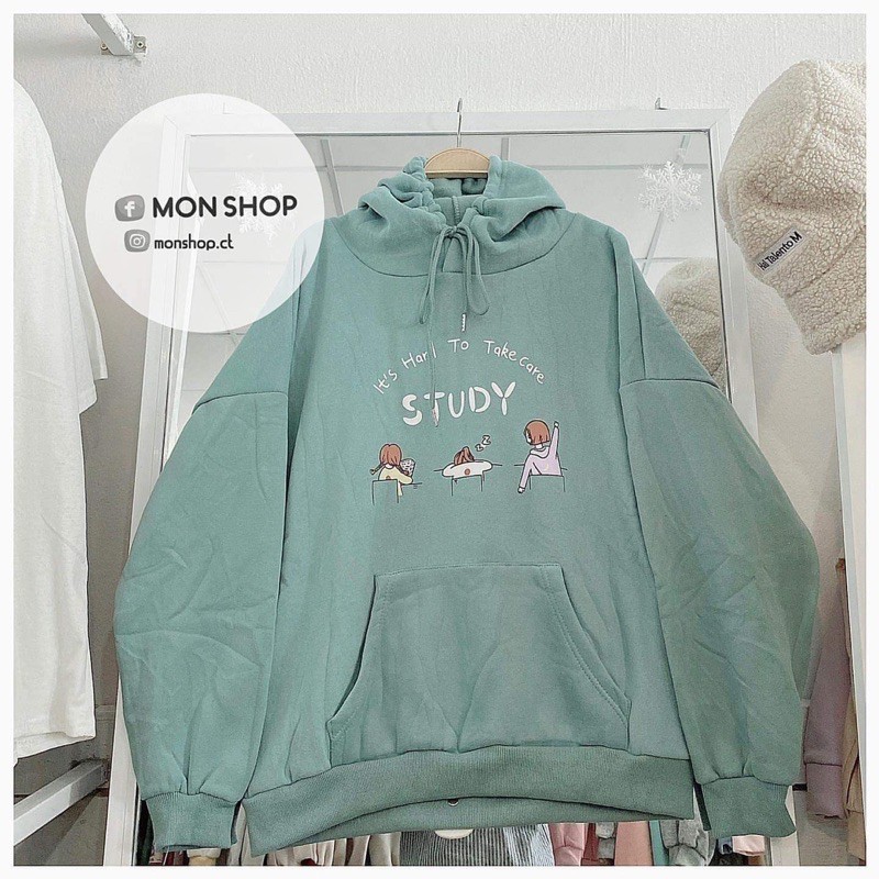 kho sỉ giá rẻ- Áo hoodie ba bé gái STUDY LN11