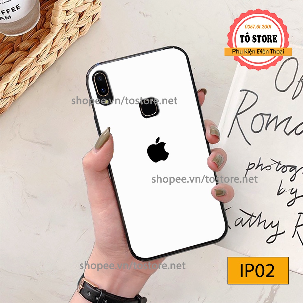 🎁QUÀ TẶNG KÈM🎁 Ốp lưng Vivo V9 / Y85 / Y11 / Y12 / Y15 / Y17 / Y19 - Ốp lưng Vivo giả lưng iphone chất liệu kính cao cấp