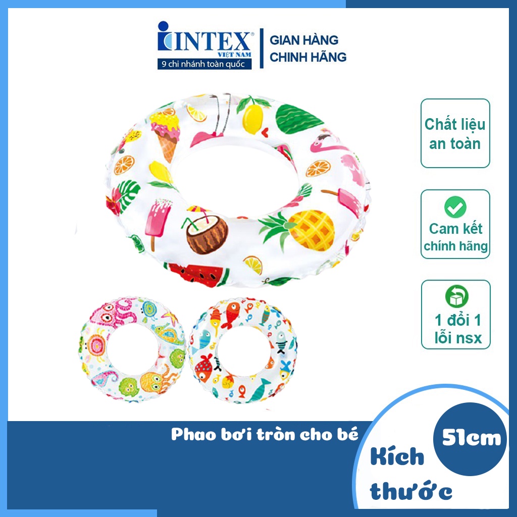 Phao bơi cho bé CHÍNH HÃNG INTEX, cho bé từ 3-6 tuổi.