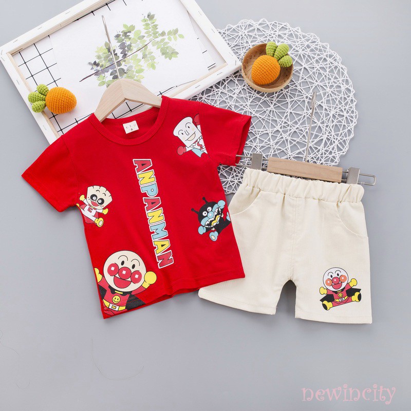 Set Áo Thun Tay Ngắn &amp; Quần Short Cho Bé Trai