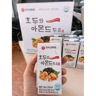 Sữa hạnh nhân óc chó đậu đen Hàn Quốc 1 hộp 190ml