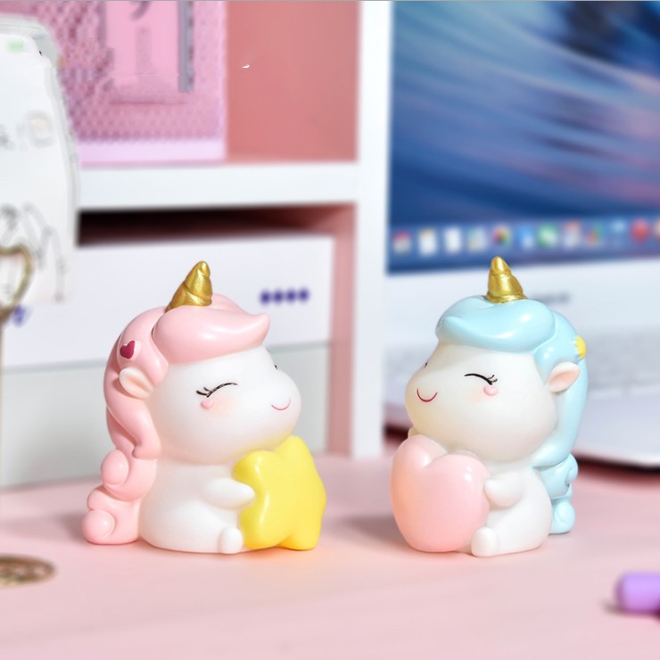 Mô hình ngựa kỳ lân Unicorn dễ thương (rỗng, trang trí bánh được nhé)