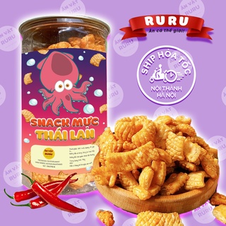 Snack mực Thái Lan 190g, ăn vặt Ruru, snack mực siêu giòn siêu thơm ngon