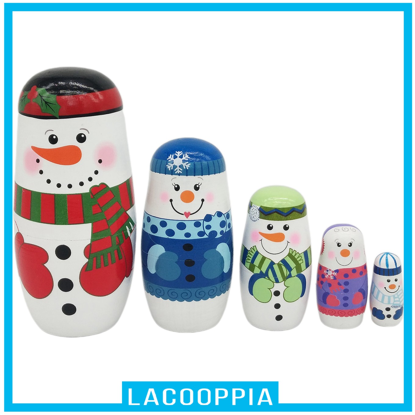 Bộ 5 Búp Bê Matryoshka Nga Matrioska Babushka Bằng Gỗ