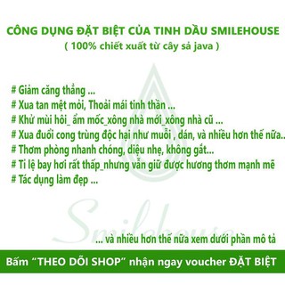 Tinh dầu nguyên chất Sả Java Smilehouse.