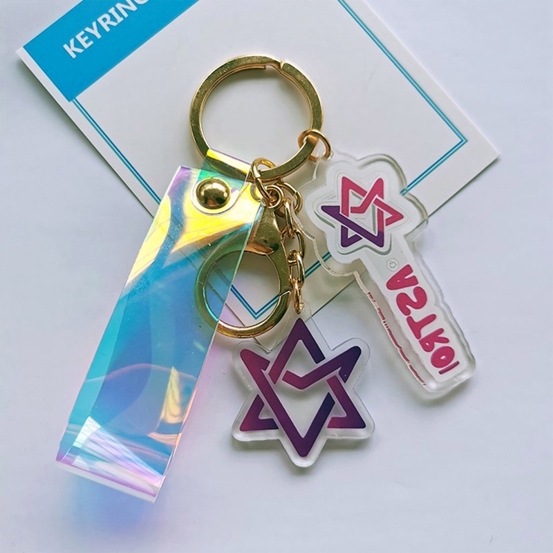 Móc Khóa Đèn Laser In Logo Nhóm Nhạc Kpop ATEEZ
