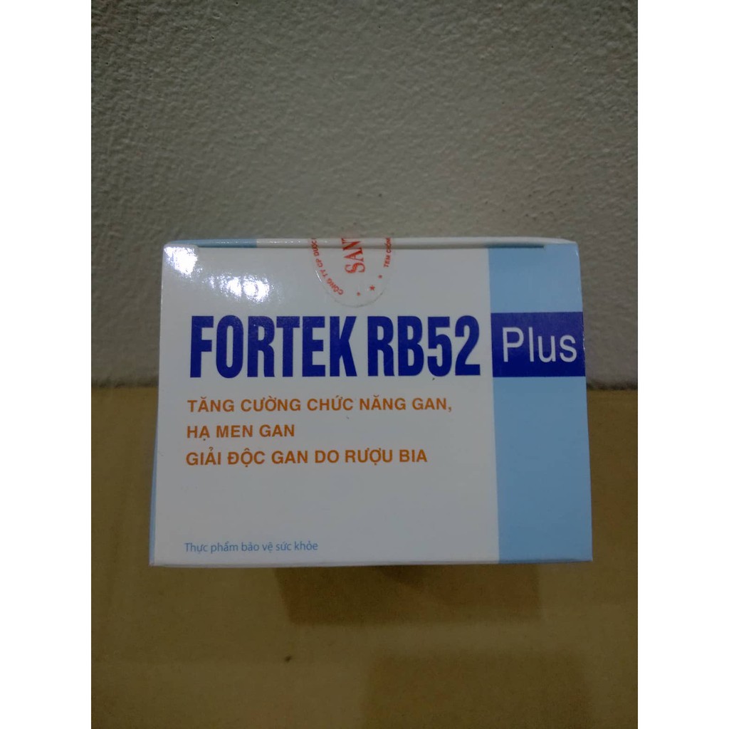 VIÊN UỐNG BỔ GAN FORTEK RB52 PLUS - GIẢI ĐỘC GAN - HẠ MEN GAN - BẢO VỆ TẾ BÀO GAN - TĂNG CƯỜNG CHỨC NĂNG GAN -LỌ 50 VIÊN