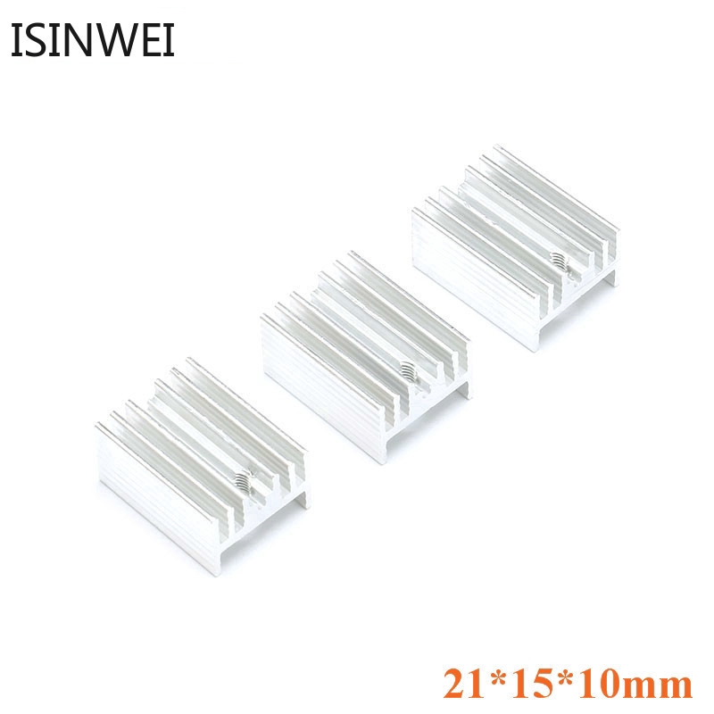 Bộ 10 tấm nhôm tản nhiệt 21*15*10mm cho điện trở to220